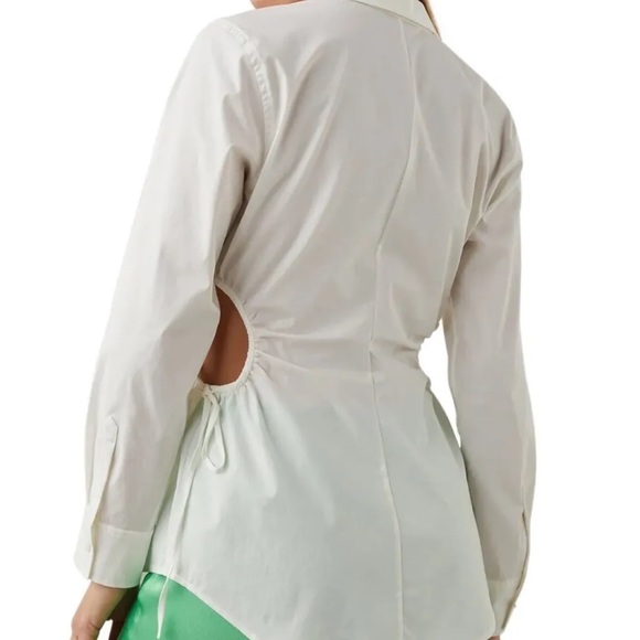 Rails Womens Cristiana Tencel Blend Cut-Out Tunic Top Shirt White Size XS - Picture 3 of 10